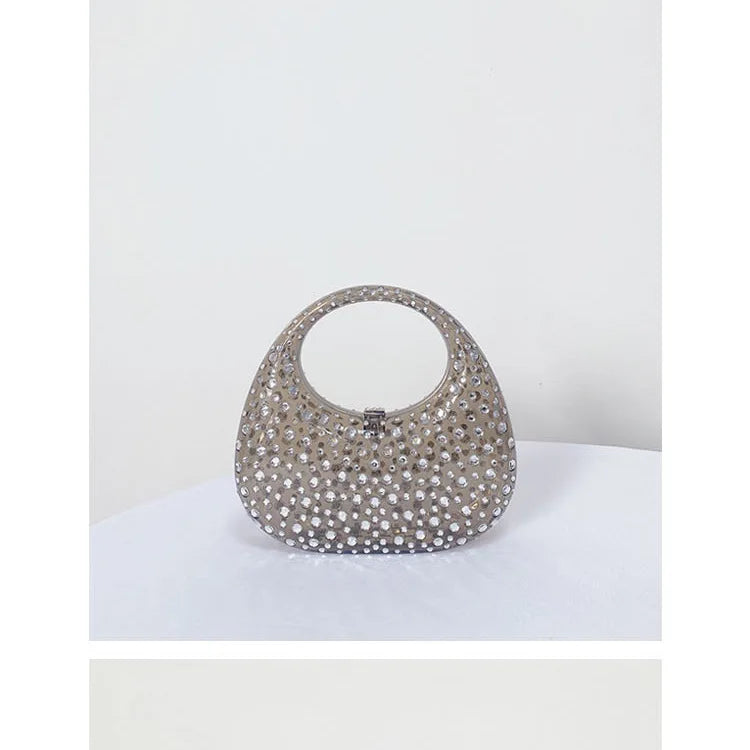 Fashion Women Diamond Handbags and Purses Transparent Acrylic Luxury Party Prom Evening Bag Casual Bling Bling Clear Clutch