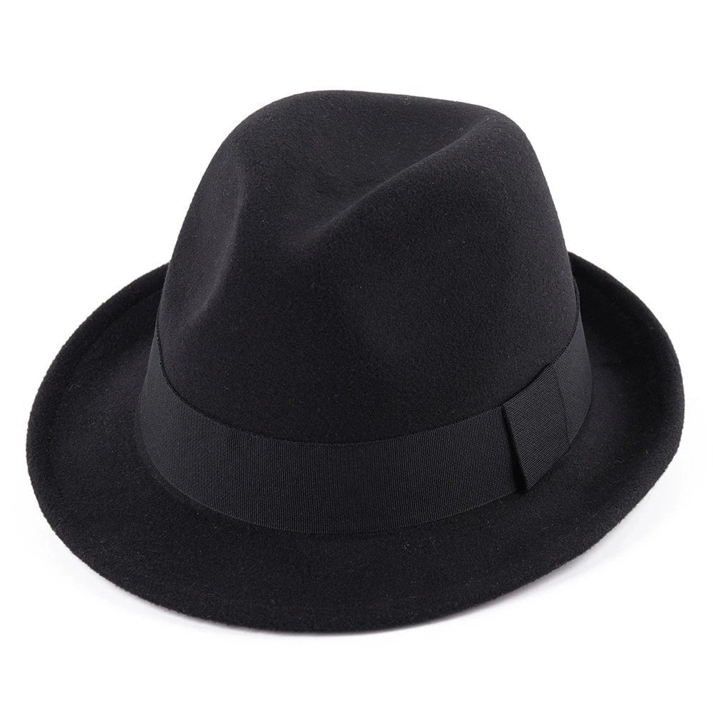 British Style Classic Jazz Hats Autumn and Winter New Women's Woolen Hat Men's Felt Warm Hat Stage Performance Hat