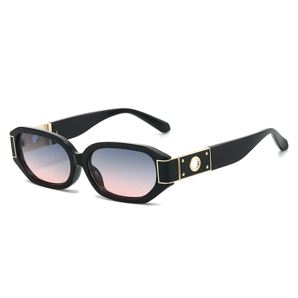 European American Polygon Small Sunglasses UV Protection Sun Glasses Multi Color Lens Women Street Fashion Outdoor Beach Shades