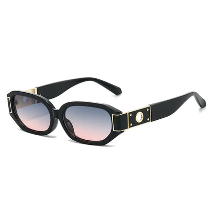 European American Polygon Small Sunglasses UV Protection Sun Glasses Multi Color Lens Women Street Fashion Outdoor Beach Shades