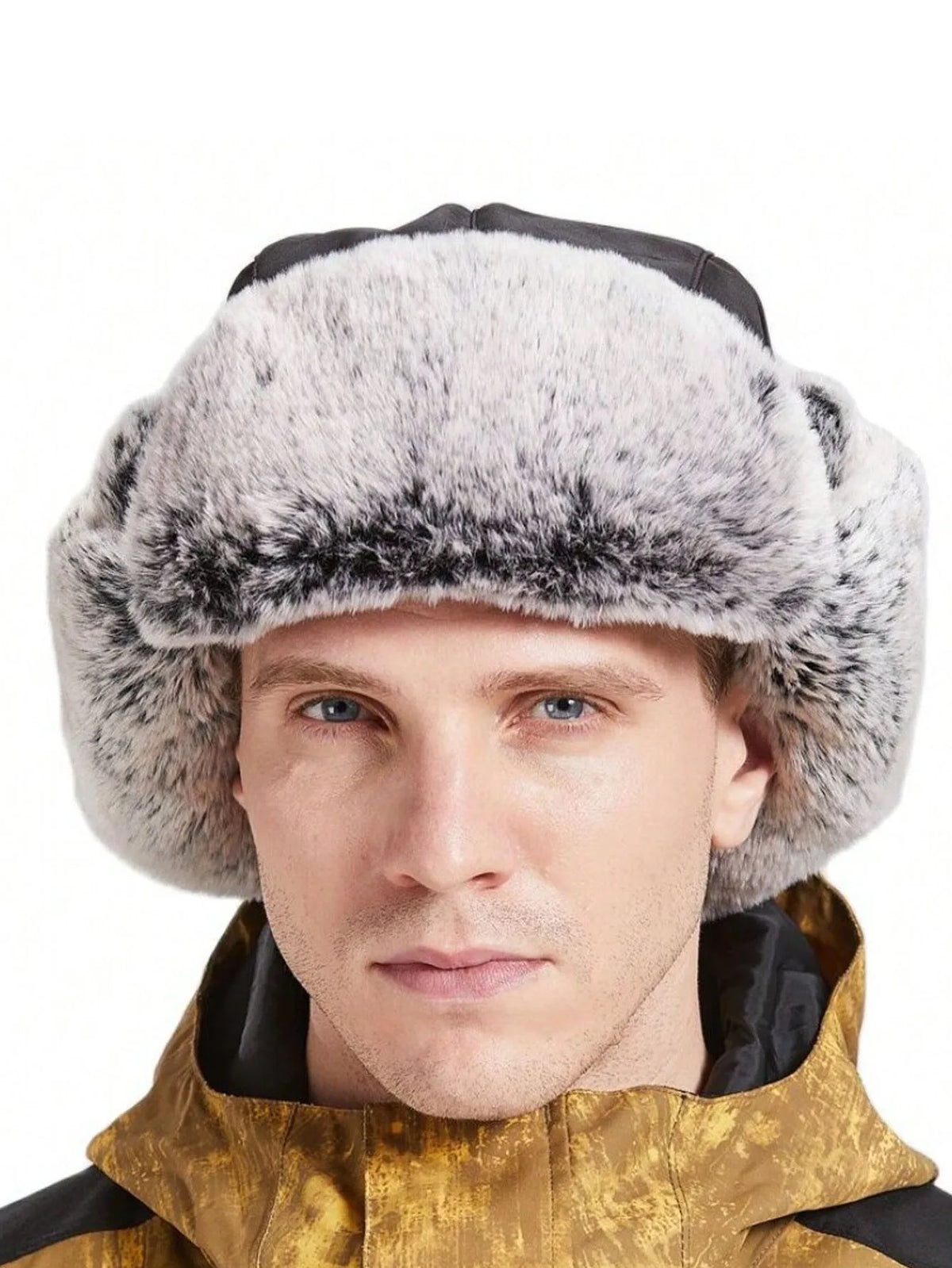 Winter Warm Bomber Hat for Men Women Snow Cap Faux Fur Russian Ushanka Trapper Hats with Earflaps for Outdoor Hunting Skiing