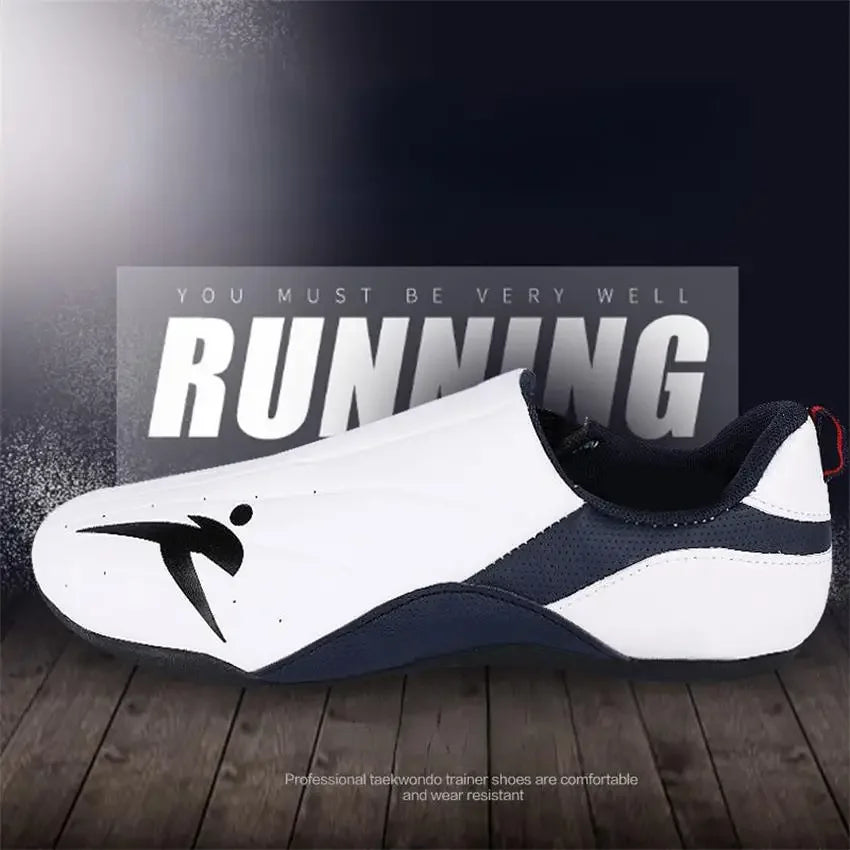Adult Kids Wear-Resistant Taekwondo Shoes Karate Sneakers Thick Soft Sole Breathable Men Martial Arts Kung Fu Boxing Shoe