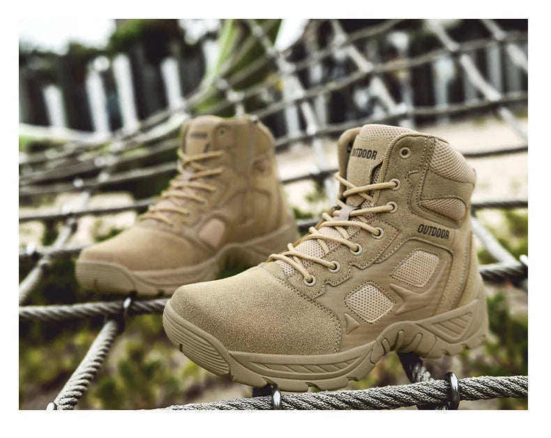 2024 Casual Sneaker Men's Desert Boots Ankle Boots Windproof Sports Shoes Outdoor Hiking Mountaineering Work Safty Shoes