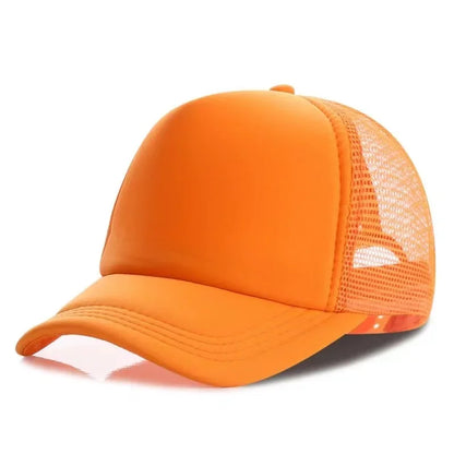 Unisex Cheaper 5 Panel Trucker Hat For Adult Summer Net Baseball Cap Men Women Sponge Mesh Adjustable Sun Hat Visor