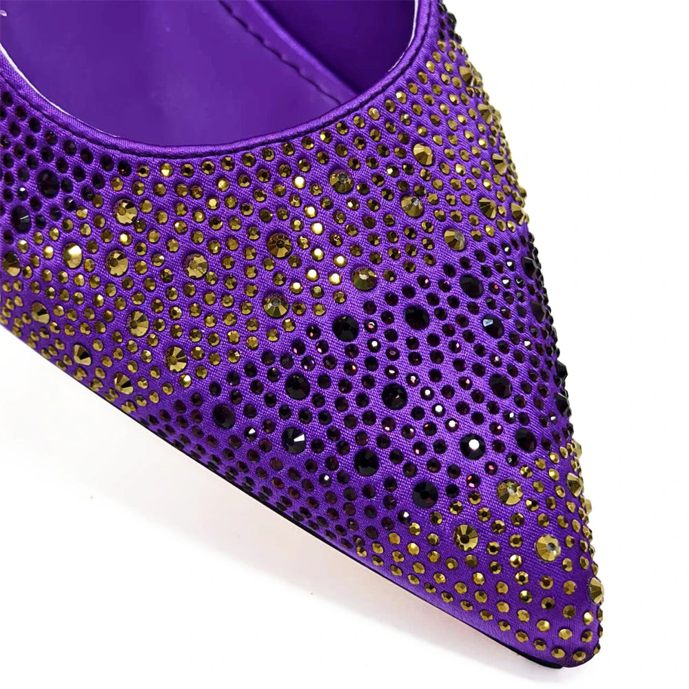 Venus Chan Fashionable Party Shoes and Bags Nigerian Women’s Party Suit Medium Heel Pointed Toe Women’s Shoes and Same Color Bag