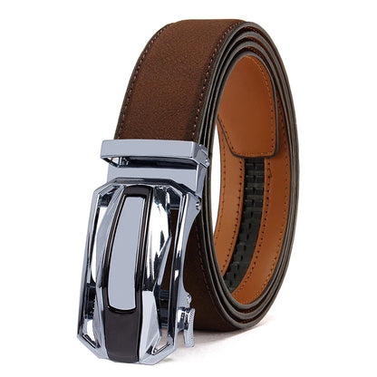 Men Leather Belt Automatic Buckle High Quality Male Leather Strap Luxury Jeans for Men Accessories