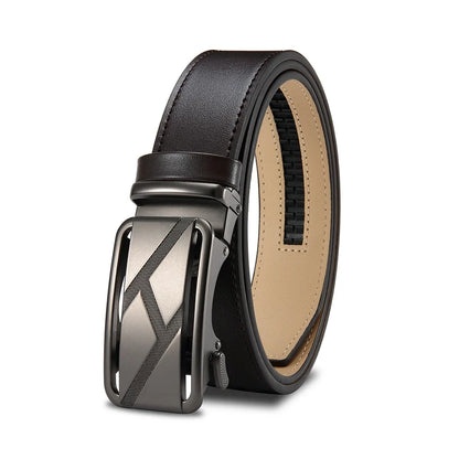 Brand Leather Belts for Men 105cm-135cm Automatic Belt with Ratchet Strap Top Quality Belts Luxury Belts for Men
