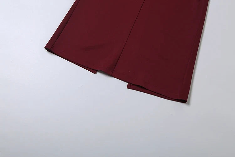 Sexy Maxi Dress Women Shoulder Padded Zip Wrapped Bandage Long Sleeve Slit Elegant Solid Office Simple Skinny Bodycon