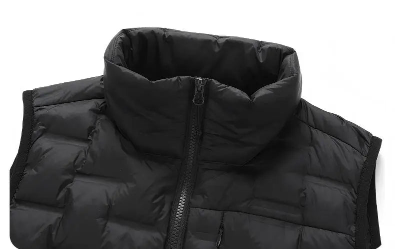 Winter Man White Duck Down Vest Men Waterproof Windproof Casual Sleeveless Vests Man Multi Pocket Warm Ultralight Waistcoat Coat