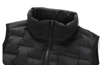 Winter Man White Duck Down Vest Men Waterproof Windproof Casual Sleeveless Vests Man Multi Pocket Warm Ultralight Waistcoat Coat