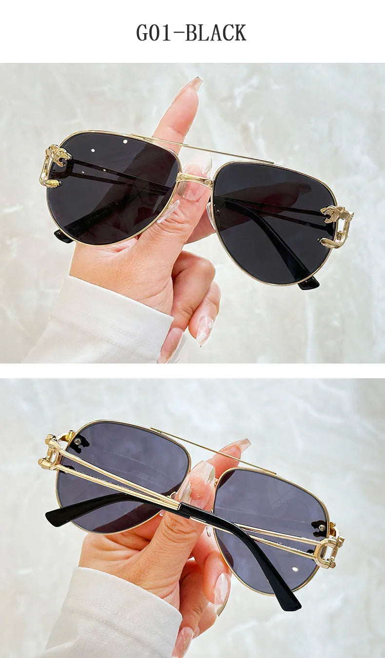 Luxury Sunglasses Women 2025 Fashion Glasses Vacation Oval Sunglass Luxe Femme Lunette Soleil Femme Lentes De Sol Mujer Vintage
