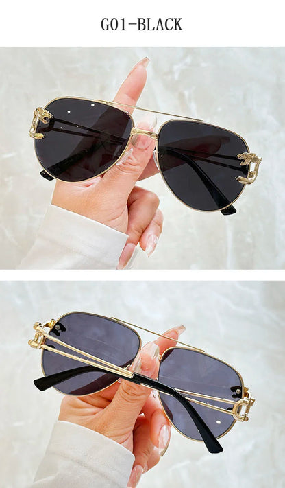 Luxury Sunglasses Women 2025 Fashion Glasses Vacation Oval Sunglass Luxe Femme Lunette Soleil Femme Lentes De Sol Mujer Vintage