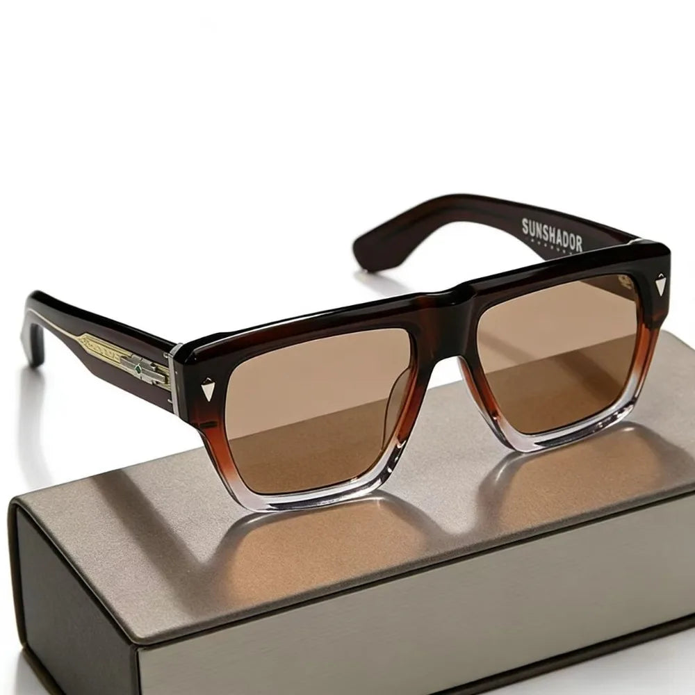 2026 High Quality Handmade Square Acetate UV Protection Men Sunglasses Prescription Myopic Retro Eyewear Men Women Reading Glass