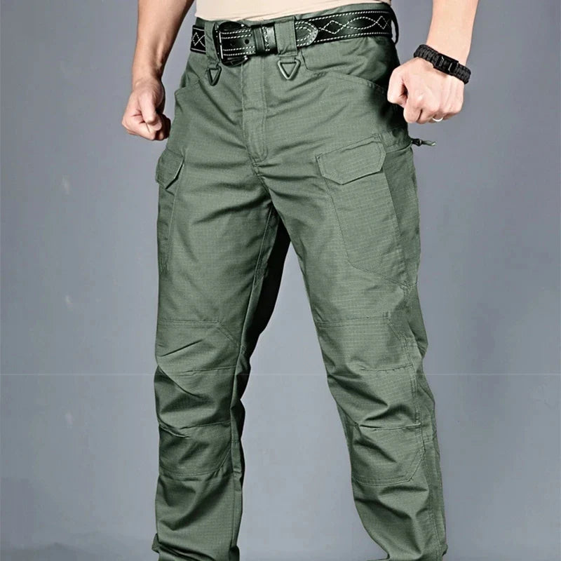Summer Men's Tactical Cargo Pants Casual Trousers Multi-Pockets Waterproof Pants Lightweight Quick Dry Outdoor Hiking Trousers