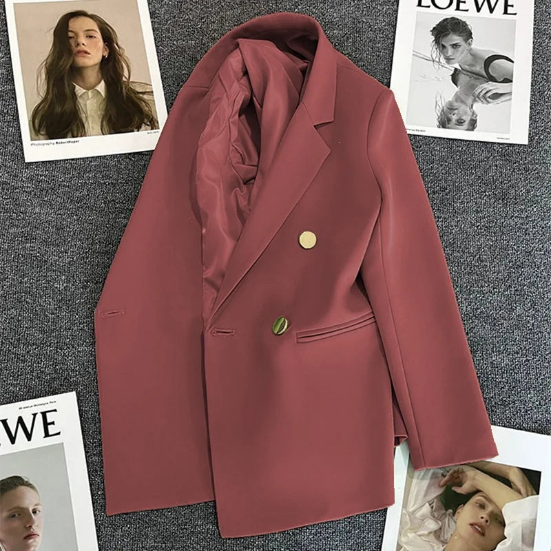 Casual Plaid Women's Suit Jacket Spring Autumn New Style Large Size Street Style Top Quality Polyester Commute Style Fashionable