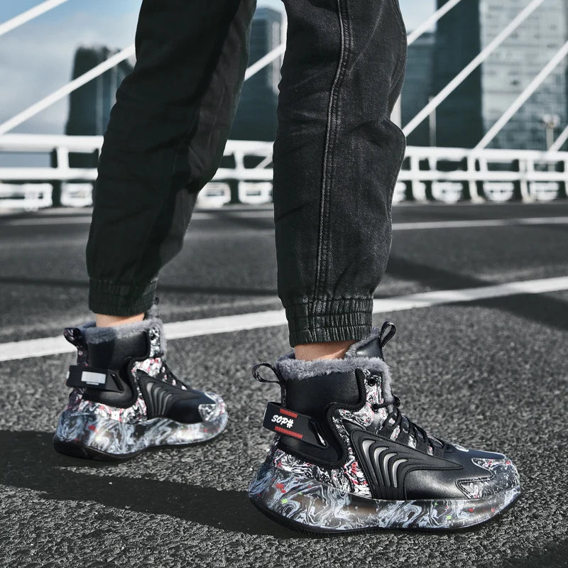 men boots 2024 New Winter Slippers Warm Men Shoes Waterproof Non-Slip Plush Sneakers Male tenis shoes Boots Men Sneakers Winter