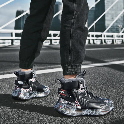 men boots 2024 New Winter Slippers Warm Men Shoes Waterproof Non-Slip Plush Sneakers Male tenis shoes Boots Men Sneakers Winter