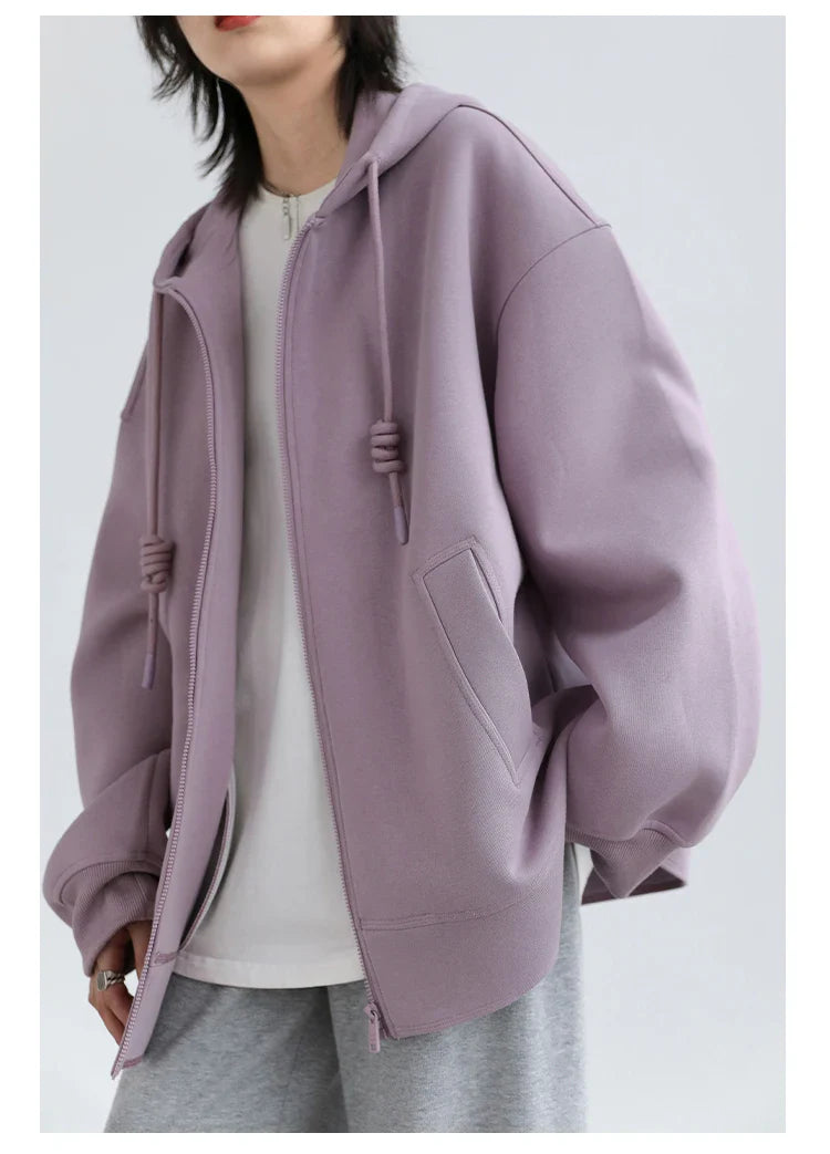 Women Sweatshirts Hoodies Solid Loose Casual Hooded Female Tops Lady Coat Medium Length Overcoat Spring Autumn 2025