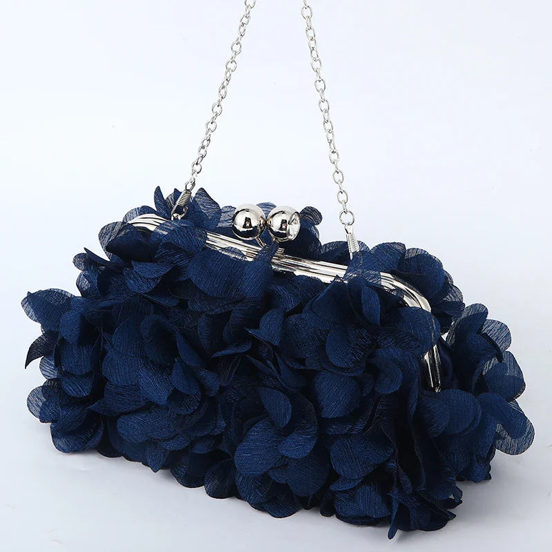 Flower Dinner Purse Designer Floral Chain Crossbody Bride Handbag Clutches Woman Petal Evening Party Clutch Wedding Dress Bag