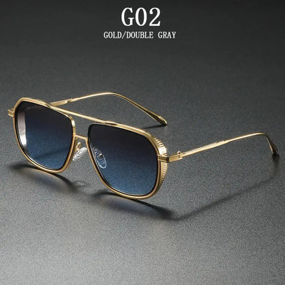 Fashion Sunglass Men Vintage Sunscreen Oversized Sunglasses Women Trendy Metal Glasses Gafas De Sol Hombre Lunette Soleil Femme