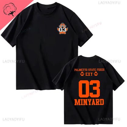 All for The Game Palmetto State Foxes Andrew Minyard Cotton High Quality EU Size Tops Men T-Shirt Y2k Unisex Harajuku Clothing