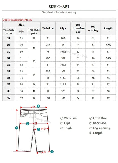 Streetwear Men's Ripped Denim Shorts Straight Slim Fashion Hip Hop Short Pants Big Hole Vintage Knee Length Jeans