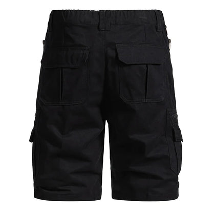Men's Large Size Loose Casual Shorts Fashion Trendy Versatile Cotton Shorts Elastic Waist Summer Work Shorts