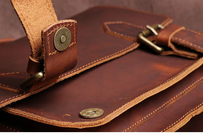 Retro Real Leather Messenger Bags Men and Women Shoulder Bag Natural Cowhide Crossbody Casual Handbag Luxury Cambridge Bags