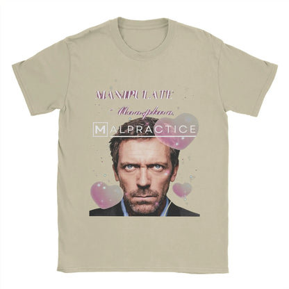 Manipulate Mansplain Malpractice House MD Dr Gregory House T-Shirt Summer  Fashion T Shirts Men's Clothing Short Sleeves Tops