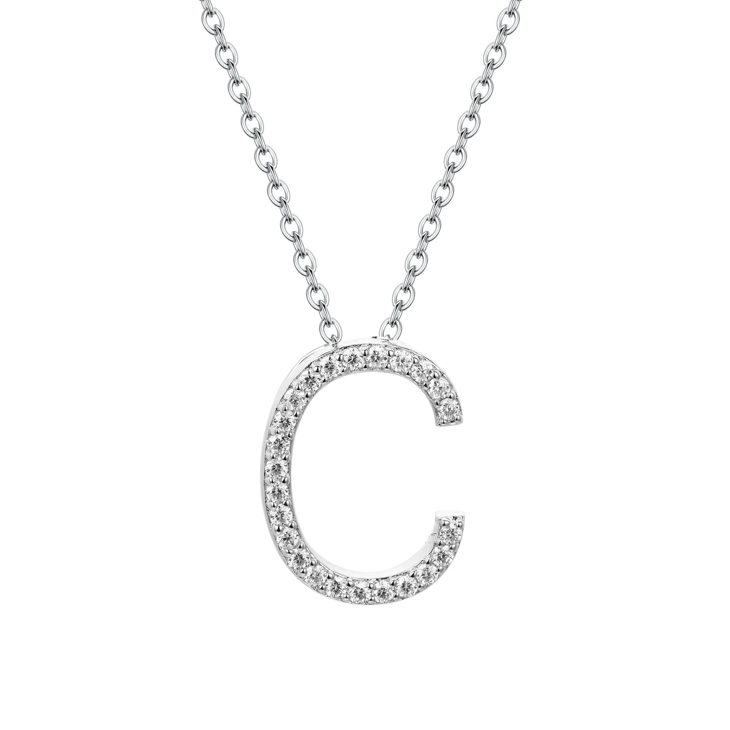 D VVS1 Color Moissanite Letters Necklace Pendant 100% 925 Sterling SIlver for Women Man Fine Jewelry Accessories Gift