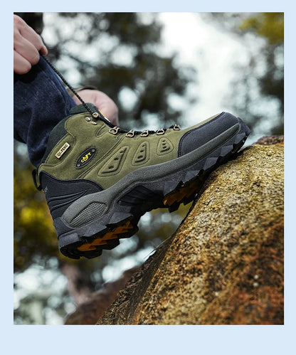 36-48 Autumn Winter Men Women Ankle Boots Leather Tactical Shoes New Plus Anti-Skidding Classical Walking Footwear Summer Hiking