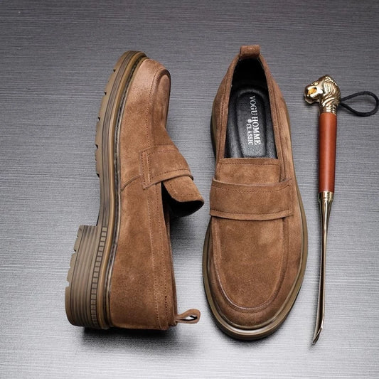 Classic Soft Cowhide Mans Loafers Spring Luxury Genuine Leather Comfortable Fashion British Outdoor Leisure Driving Shoes Man