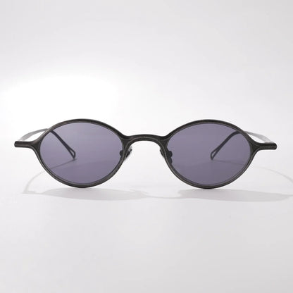 New Top Quality Titanium Summer Women Versatile Oval Sunglasses Outdoor Fashion Beach Driving Sunscreen UV400 Men Sun Glasses