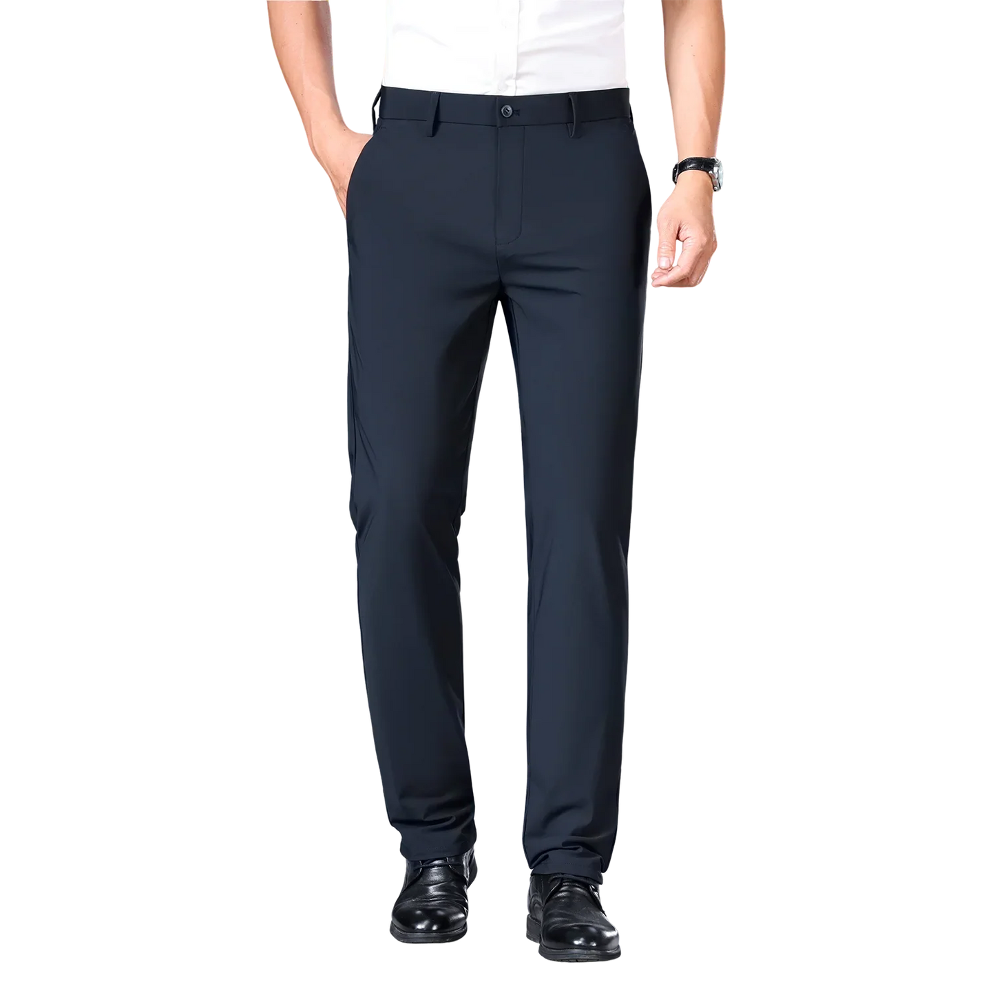 Brand Clothing 2026 Summer High Stretch Men's Casual Pants Quick Dry Business Straight Pants Thin Formal Suit Trousers Male 40