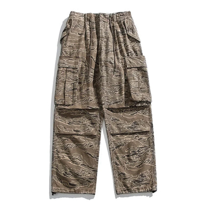 High Quality American Retro Ast Craft Camouflage Cargo Pants For Men Clothing Outdoors Tactical Pants Casual Baggy Trousers Male