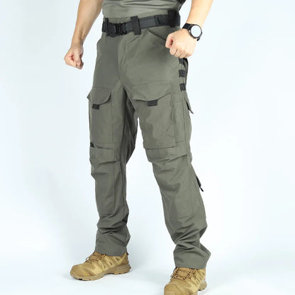 Outdoor Waterproof Work Pants Men Field Combat Tactical Trousers Spring Autumn Wear-Resistant Multi-pocket Training Cargo Pants