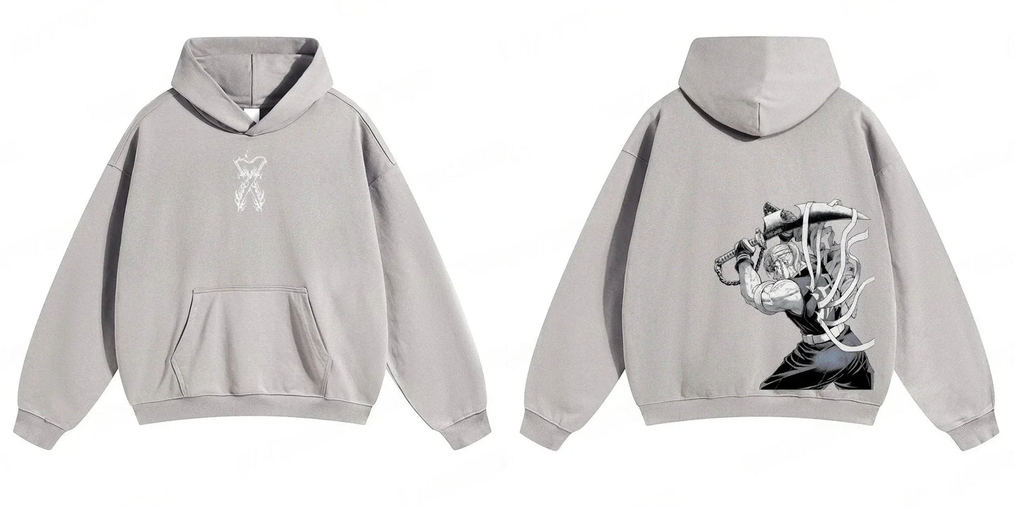 Demon Slayer: Kimetsu no Yaiba Men Hoodie Sweatshirt Tengen Uzui Anime Spring Autumn Boy Long-sleeved Parent-child Outfit