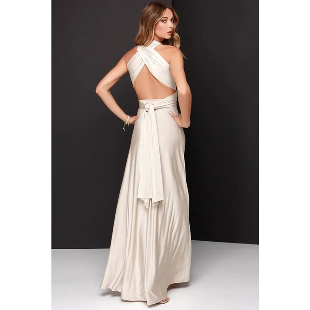 Sexy Women Multiway Wrap Convertible Boho Maxi Club Red Bandage Long Dress Party Bridesmaid Infinity Robe Longue Femme