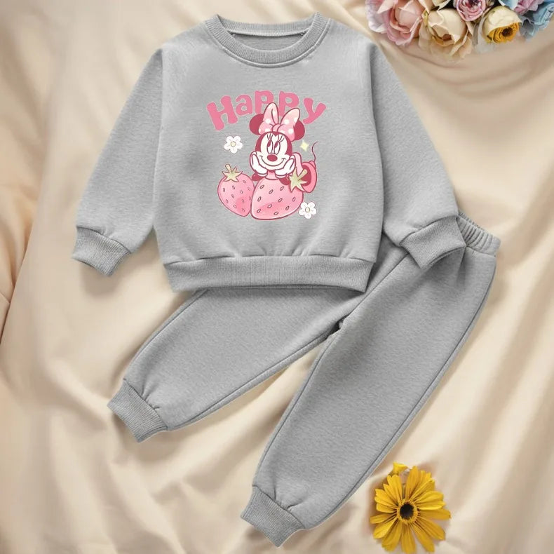 Spring Fall New Style Girls Sweatsuit Tracksuit Kids Casual O Neck Hoodies and Long Pant 2pcs Sets Child Sport Clothing Set