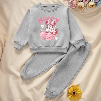 Spring Fall New Style Girls Sweatsuit Tracksuit Kids Casual O Neck Hoodies and Long Pant 2pcs Sets Child Sport Clothing Set