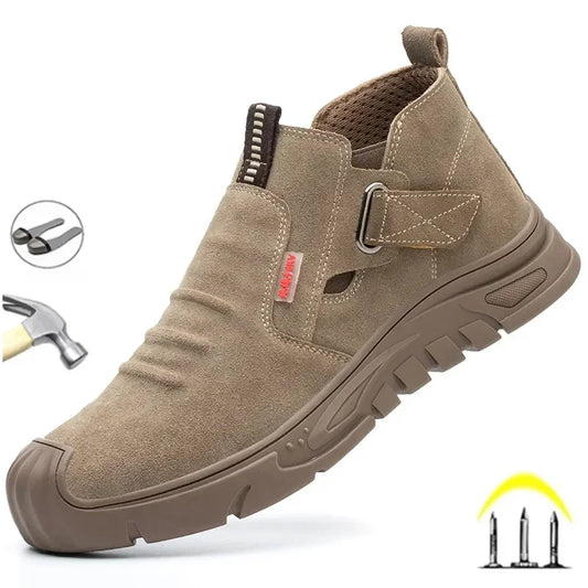 Fashipn 2026 Work Sneakers Men Indestructible Steel Toe Work Shoes Safety Boots For Men Anti-puncture Electric Welding Shoes