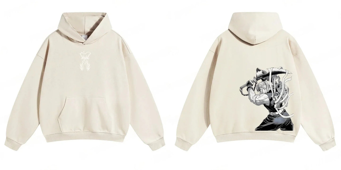 Demon Slayer: Kimetsu no Yaiba Men Hoodie Sweatshirt Tengen Uzui Anime Spring Autumn Boy Long-sleeved Parent-child Outfit