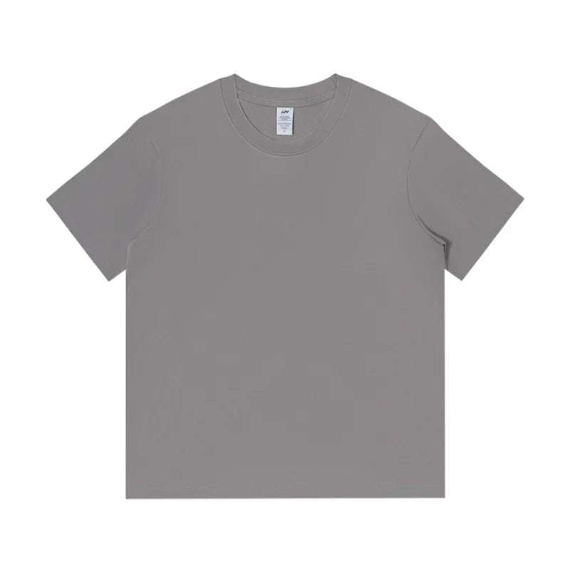 8.1Oz 230gsm Men's Pure Cotton T Shirts 2025 Summer New Oversizes Solid Color T-Shirts for Men and Women Customizable