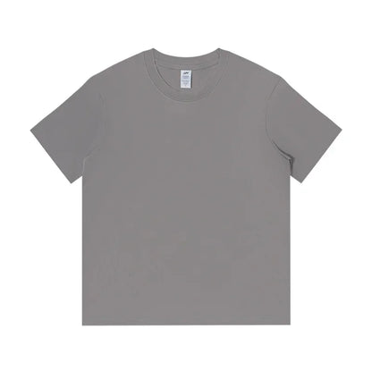 8.1Oz 230gsm Men's Pure Cotton T Shirts 2025 Summer New Oversizes Solid Color T-Shirts for Men and Women Customizable