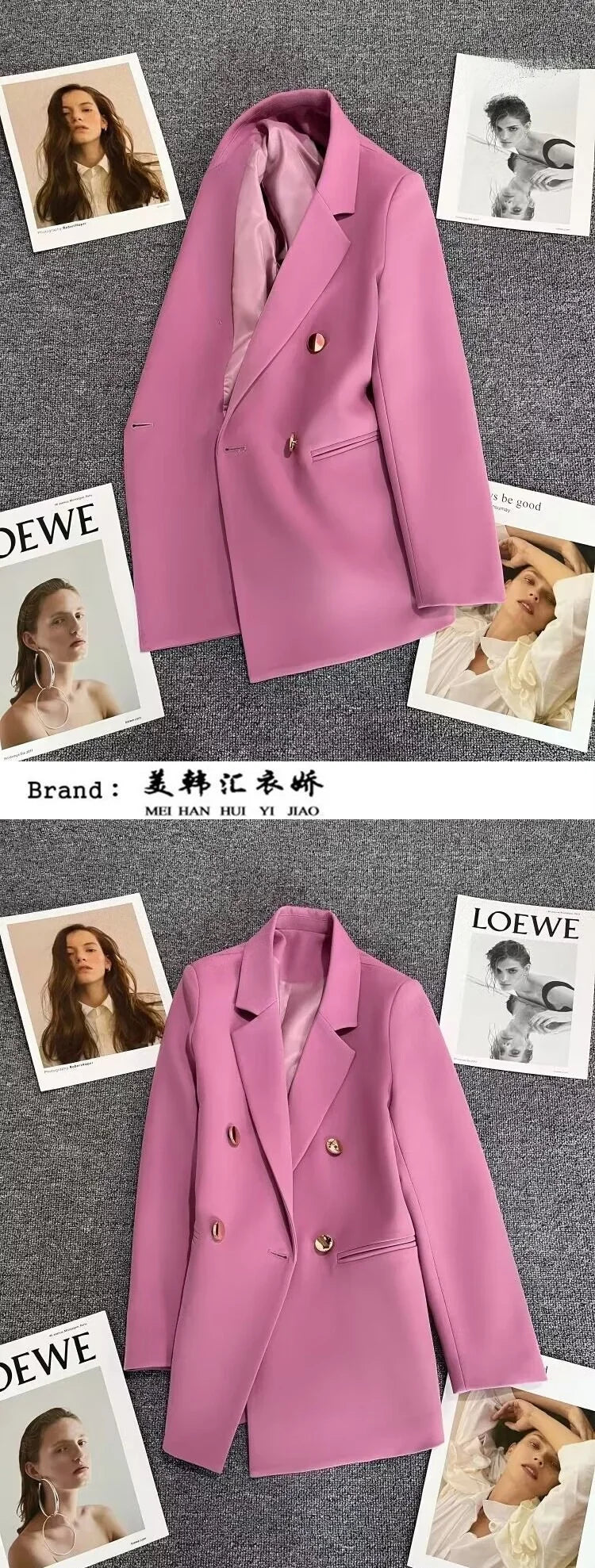Casual Plaid Women's Suit Jacket Spring Autumn New Style Large Size Street Style Top Quality Polyester Commute Style Fashionable