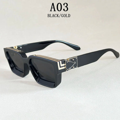 Square Sunglass Men Retro Millionaire Sunglasses Women 2025 Trendy Vintage Vacation Fashion Glasses Gafas De Sol Hombre Lunette