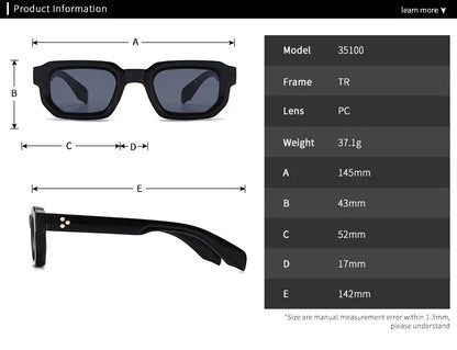 New Myopia Sunglasses Narrow Frame Women Luxury Brand Design Trendy Sunglass for Men Charm Retro Square Glasses UV400