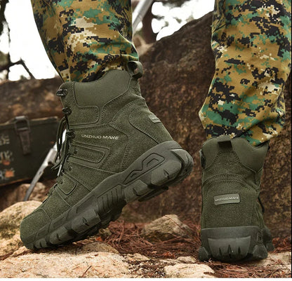 Men Hunting Hiking Shoes Brand Tactical Boots Waterproof Lace Up Desert Unisex Size Plus Army Boots Motorcycle Climbing Shoes
