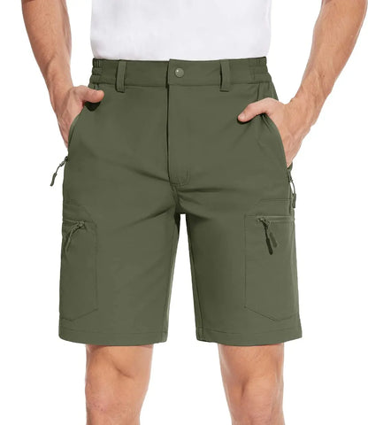 5 Zipper Pockets Summer Quick Dry Cargo Shorts Mens Fishing Shorts Stretch Outdoor Hiking Nylon Work Shorts Lightweight