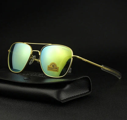 RE Pilot Sunglasses Men Top Quality Brand Designer AGX Tempered Glass Lens AO Sun Glasses Male